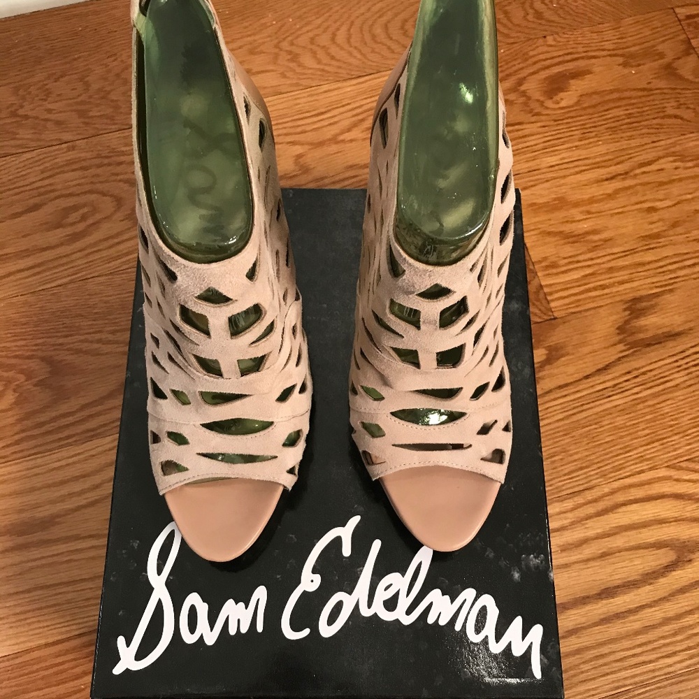 Sam Edelman Ellie Cage Peep Toe Bootie Size 9